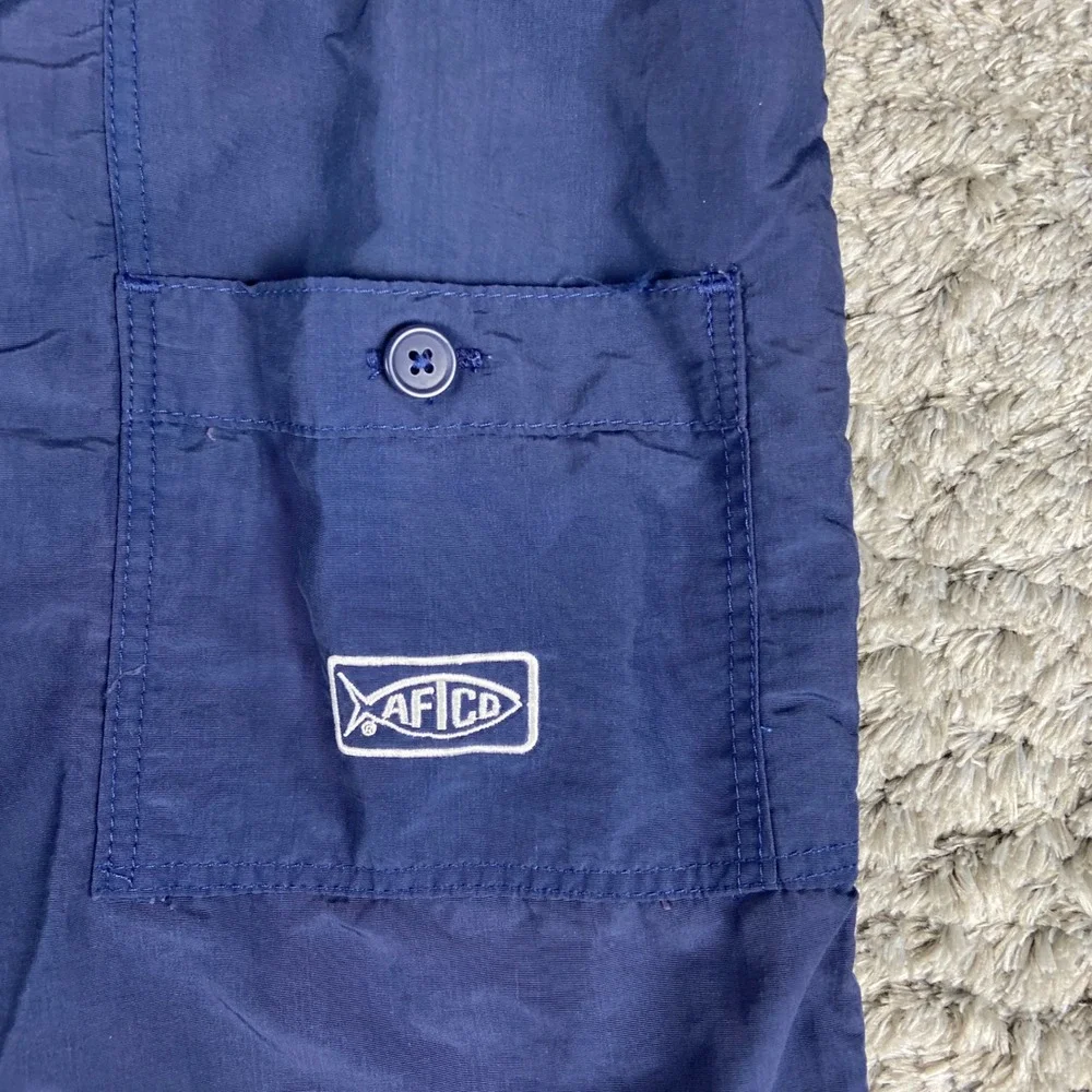 AFTCO Original Fishing Shorts Mens 36 Blue M01 Cargo Utility Angler Gorpcore